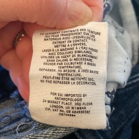 Anthropologie- Pilcro- Slim Boyfriend, Engineered Floral Sequin Detail, Size 31 - Picture 11 of 15